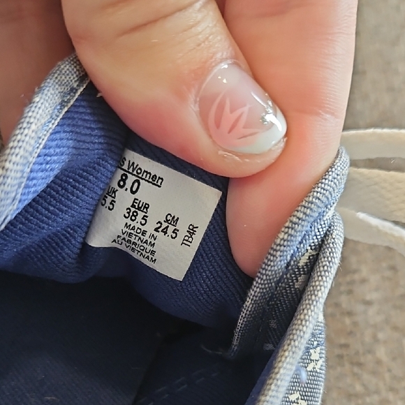 Vans EUC Floral Denim Womens Sneakers with White Laces • Size 8 - Picture 15 of 16